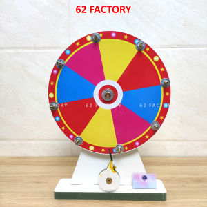 Vòng quay trúng thưởng 8 ô may mắn họa tiết đa sắc làm sự kiện xổ số chương trình sale khuyến mãi