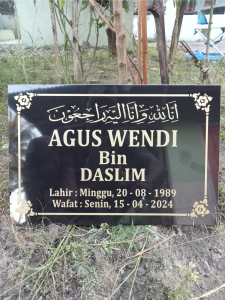 Lempengan NISAN MAKAM BATU UK 15 X 25 cm PREMIUM MURAH