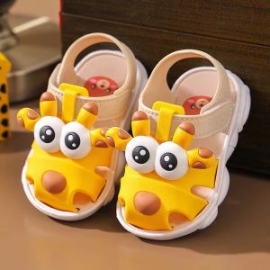 รองเท้าแตะ พื้นนิ่ม พื้นหนา ป้องกันการลื่น พิมพ์ลายการ์ตูนน่ารัก เหมาะกับฤดูร้อน สําหรับเด็กผู้ชาย และเด็กผู้หญิง（อายุ 0-2 ปี-14CM-21）
