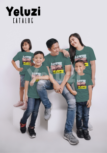 Baju Couple Keluarga Kaos Oblong Hijau Sage Tua - Our Time Has Value -YELUZI