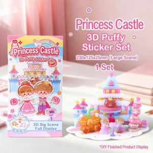 3D Crystal Stacking Stickers Kids Desktop Ornament Kawaii DIY Craft Sticker Set Girls Gift