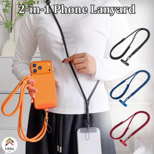 2-in-1 Rotary Buckle Phone Lanyard Adjustable Crossbody Neck Strap Multifunctional for Outdoor