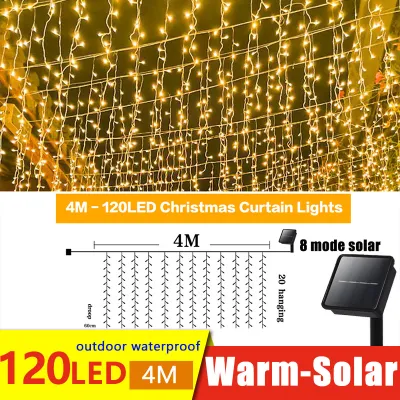 Christmas Lights LED Lcicle Lights Curtain String Light US Plug Fairy Lights Christmas Light Outdoor String Llights Meteor Shower Rain Light 96/120 LED Outdoor Waterproof Christmas Decoration For Home Decor Warm Party Garden Eaves Wedding Decoration