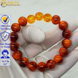 Vòng gỗ huyết rồng tam hợp hợi mão mùi - size 8 10 12ly có thấu quang - có khai quang điểm nhãn may mắn tài lộc - PHONG THỦY ANH VŨ