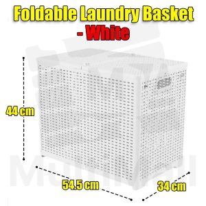Foldable Laundry Basket White -Storage    Laundry  Bathroom /Multipurpose Storage Basket Laundry Basket