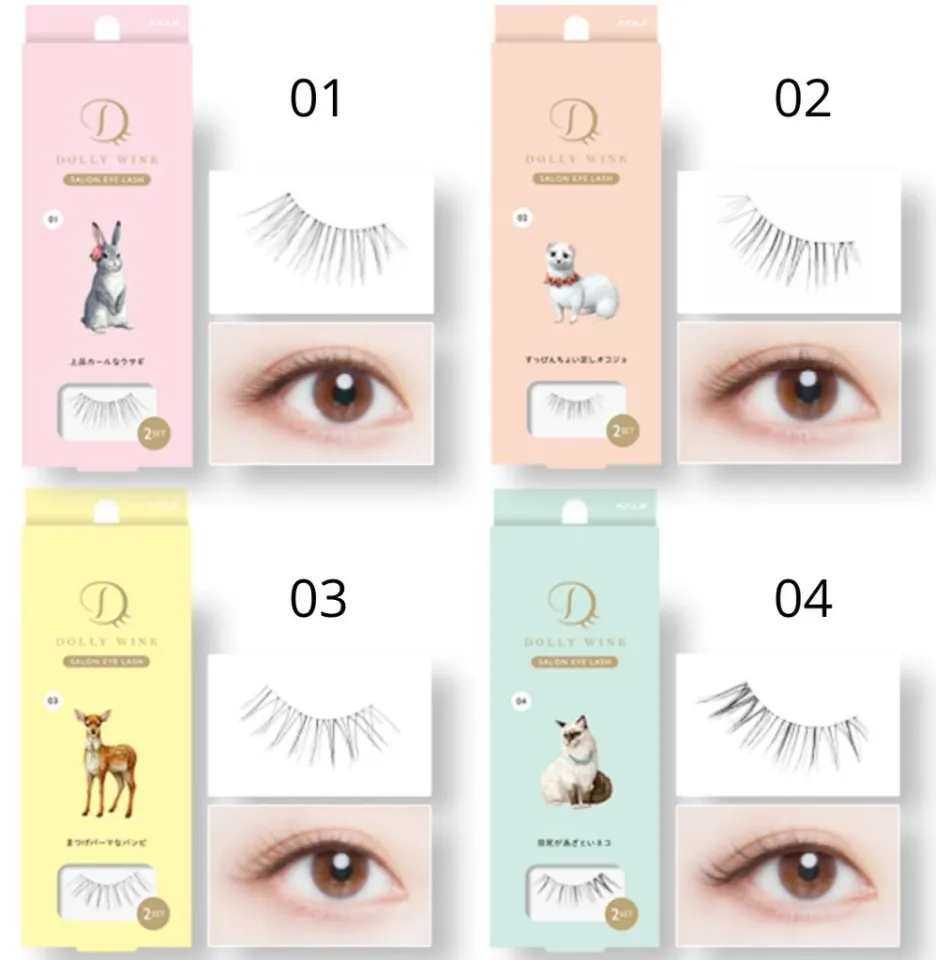 Koji Dolly Wink Salon Eye Lash Lady [2Pairs With Glue] No.4 - No.6