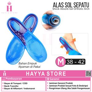 Alas Sol Dalaman Sepatu / Shock Absorb Gel Orthotic Arch Silicone Gel 1 Pasang