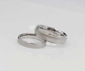 V[VJ]316L Couple Ring "SR145" Steel Band Valentines Anniversary Couples Ring <Cincin Kekasih> 情侣装不锈钢戒指