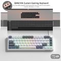Womier VK66 PRO 60% Gaming Keyboard Wired, QMK/VIA Creamy Mechanical Keyboard, Hot Swappable Gasket Mount RGB Key Board. 