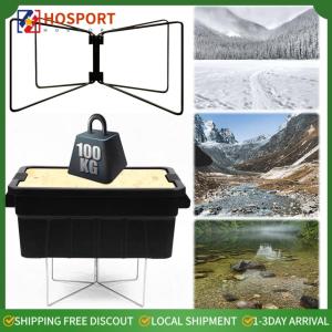 【HOSPORT】Aluminum Alloy Box Stand Portable Organizer Box Folding Stand Outdoor Storage Boxes Shelves for Travel Cooking