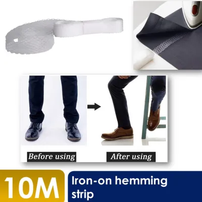 ikea Iron-on hemming strip 10M Pants Fabric Tape No Sew Iron on Hemming Tape Fabric Fusing Tape Roll for Sewing Pants Dress Jeans Trousers Clothes