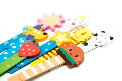 [SG Stock] Wooden Slim Bookmark Stationary Birthday Party Gift Set | Childrens Day