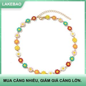 【LAKEBAO】 Kpop hoa cúc xương đòn Chuỗi vòng cổ cho phụ nữ mùa hè ngọt ngào ngắn Choker tuyên bố thời trang đồ trang sức quà tặng Y2K phụ kiện