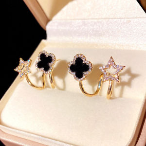 Elegant Four-leaf Stud Earrings for Women Aesthetic New Clover Earrings Design Discount Sale