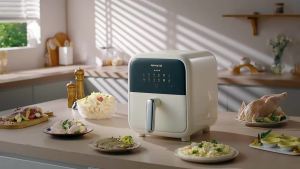 Electric Non-Stick Air Fryer  AirFryer Mechanical Type eless  Stainless Steel Air Fryer  Non-Turning Household Automatic Oil-Free Low Fat Deep-Fried Pot 空气炸锅