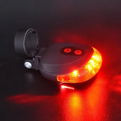 Bicycle Laser Strobe Taillight 5 LED / Lampu LED Sepeda - Red