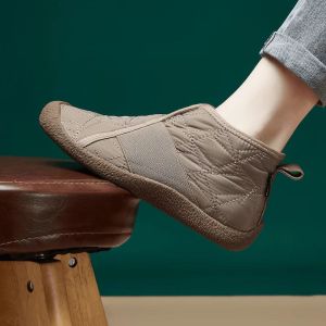 Ugg Womens 2024 New Fashion Velvet Padded Thickened Leisure Warm Flat High Cotton-Padded Shoes Women