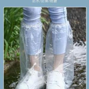 10pcs Waterproof and Anti-Slip Disposable Rain Shoe Cover Transparent Plastic Foot Cover for Outdoor