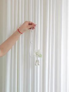 Sacesr 2Pcs Elegant Pearl Flower Curtains Lacing Adjustable Tie Back Design Garden Bohemia Style Home Decorations Curtain Accessories 8K3Q7
