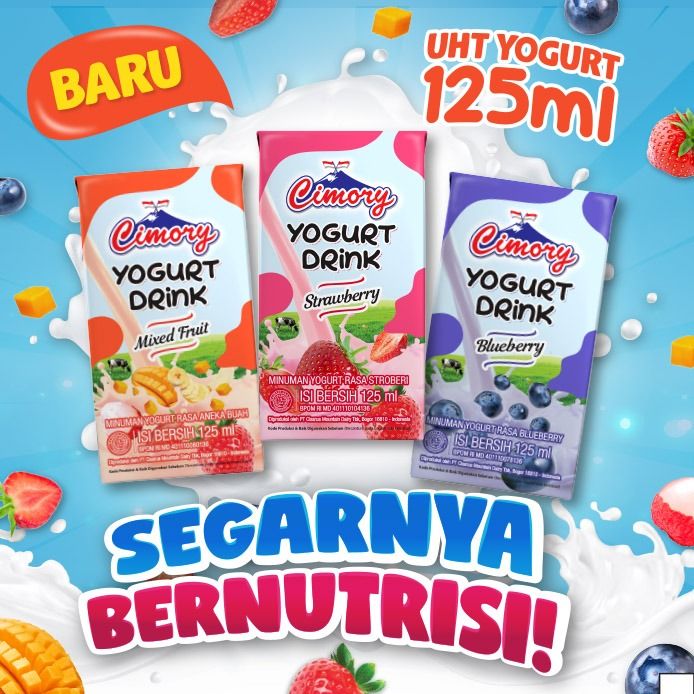 Cimory Yogurt Drink 125ml Maret 2025 StarwberryMixed FruitBluberry