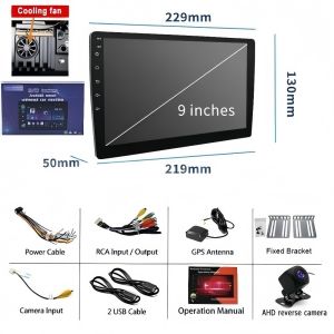 For Toyota Fortuner 2016-2019 8G+64G Car Android 14 player 9 inch Multimedia GPS Navigator Plug and Play Socket