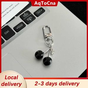 [COD] AqToCna Ship within 24 hours Y2K Silver Color Metal Butterfly Keychain Sweet Cool Cherry Keyring Girls Fashion Bag Pendant Backpack Hanging Decoration