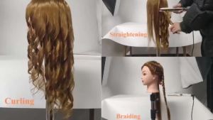Mannequin Head with Hair - Cosmetology Students Doll Head for Hair Styling Brown Hair Mannequin Head 28" Long Hair Mannequin Head for Braiding or Cutting Professional Training Head for Hair Stylist