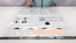 Travel Vacuum Storage Bags with Rechargeable Electric Pump Space Saver Compression Packing Organizer for Luggage