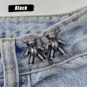 Kancing Pengecil Jeans beruang Bahan Metal Dapat Dilepas Kancing Jeans Bebas Jahit 2 Pcs GROSIR