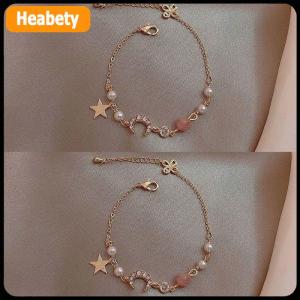 【2-3 days delivery】 Exquisite Bracelets For Women Star Moon Zircon Pearl Bracelet Simple Send Girlfriend Wedding Bracelets Jewelry Gift