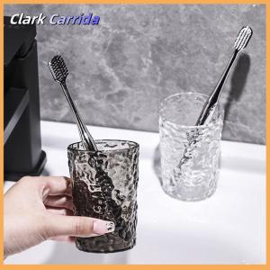 [Clark Carrida] Nhựa Nước súc miệng bàn chải đánh răng cup với xử lý Home phòng tắm Tumblers xách tay Mug trong suốt bàn chải đánh răng chủ