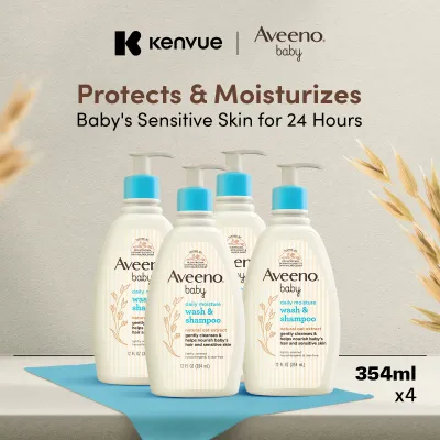 Aveeno Baby Wash & Shampoo 354ml x 4