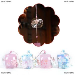 [COD] WEICHENG 1PC แก้วลมตีระฆังแขวน CRAFT WIND Bell Home decors SAKURA Pattern