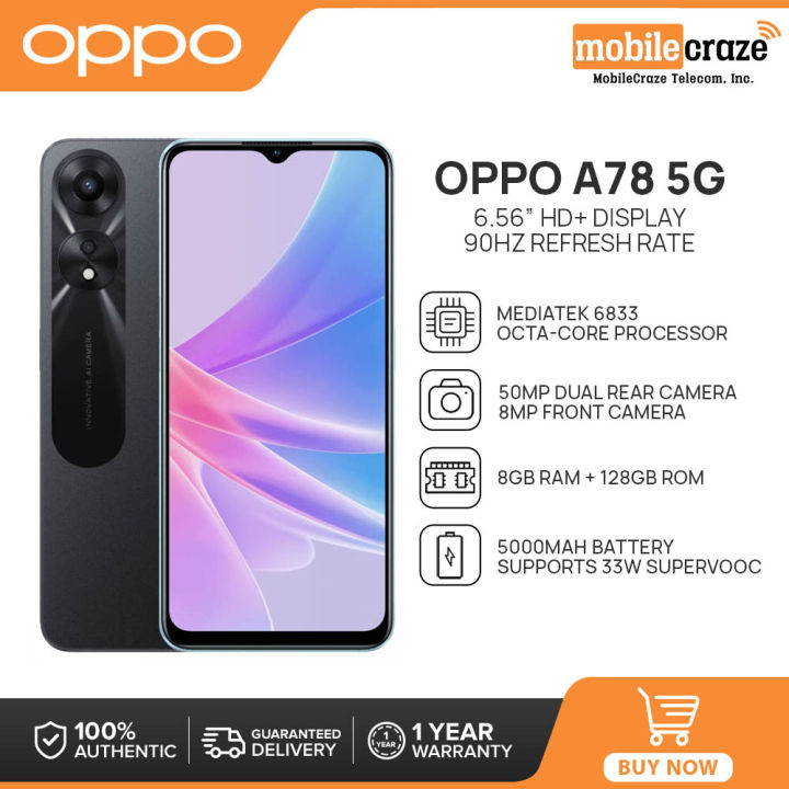 Oppo A78 5G Smartphone 8GB RAM+128GB ROM Octacore Processor 6.56