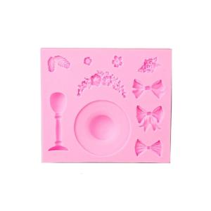 Hat hoa nơ hình cung khuôn silicon DIY bánh ngọt Khuôn nướng dụng cụ trang trí bánh để làm kẹo mềm sô-cô-la trang trí nội thất