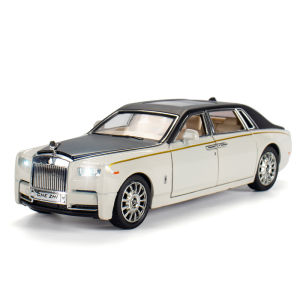 RUM 1:24 Scale Rolls-Royce Phantom Alloy Car Model Light & Sound effect diecast car Toys for Boys baby toys birthday gift car toys kids toys car model model collection