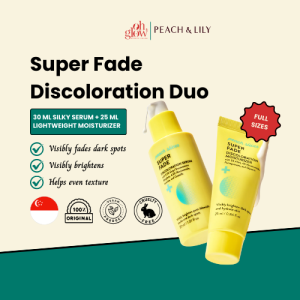 Peach & Lily Peach Slices Super Fade Discoloration Serum 30ML + Moisturizer 25ML | TXA Niacinamide AHA | Dark Spot & Acne Brightening
