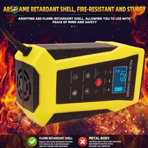 12V6A Motorcycle and Car Battery Charger with Automatic Shutoff and Overvoltage Protection