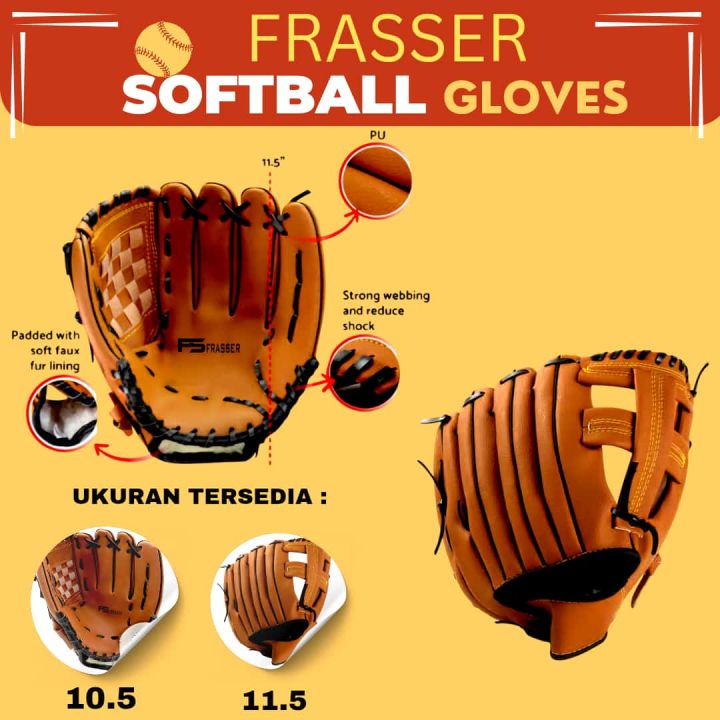 Sarung Tangan Softball Baseball Coklat Lazada Indonesia