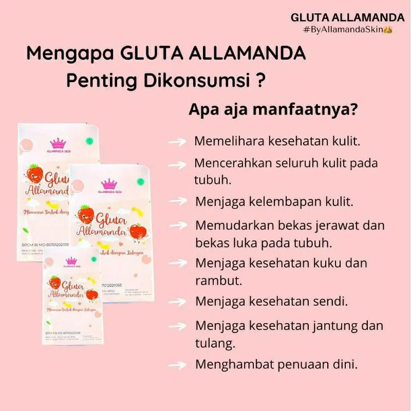 n acetyl l cysteine and glutathione supplement GLUTA ALLAMANDA MINUMAN COLLAGEN DRINK GLUTA ALLAMANDA SKIN TANPA BIKIN  GEMUK