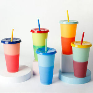 Harga Grosir - Tumbler Berubah Warna / Reusable Cup Color / Tumbler Botol Minum Korean Pastel