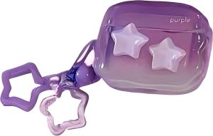 Good productCompatible with AirPods Pro 2 Case Cute 3D Star AirPods Pro 2nd Generation Case with Keychain for Girls Women Shockproof Headset Cover for Airpods Pro 2nd Gen Gradient Purple1