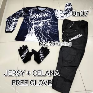 Jerseyset TRAIL CROSS- PROMO Jersey set Trail - BISA BAYAR DI TEMPAT Jersey & Celana Motocross - Jersey Trabas ON07 - Jersey Stelan MX Cross - Satu Set Jersey & Celana FREE GLOVES - Jersey PREMIUM - Celana Cordura