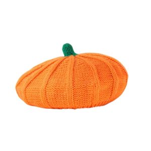 VALER Keep Warm Pumpkin Beret Orange Painter Hat Knitted Hat Fashion Artist Hat Parent-Child Hat Ladies