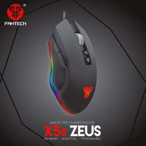 Fantech Zeus X5S V2 Macro Programmable Wired Gaming Mouse with Lighting Effect Spectrum Mode