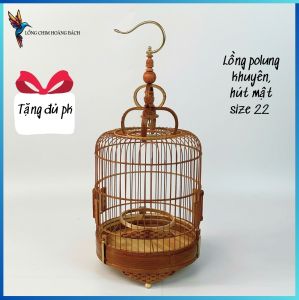 Lồng khuyên lồng hút mật polung dáng lùn hàng kĩ tặng dầy đủ phụ kiện dồng