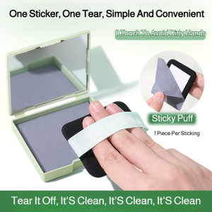 Puff Type Oil Absorbing Paper for Face High Grade Facial Paper Bamboo Charcoal Loose Powder Mens and Womens Face Hygienic and Convenient便携粉扑吸油纸
