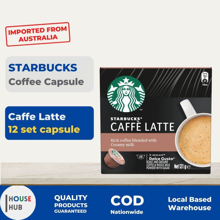 Starbucks Nescafe Dolce Gusto Caffee Latte Capsules, 12 set