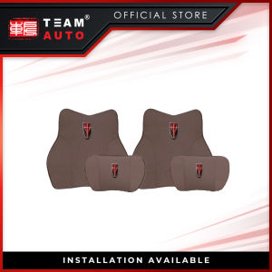 TeamAutoCare TAC40375 Hong Qi Cars Headrest and Cushion Set (Brown)
