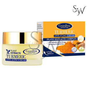 Guanjing OEM Turmeric Face Cream 100g – Brightening & Anti-Aging Moisturizer Private Label by #SCW